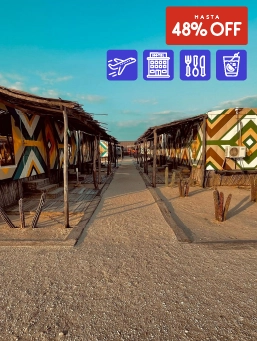 Disfruta de La Guajira
!Lo Quiero!
Bajamos los precios
Fecha de promo del 9 al 14 de septiembre de 2025
Fecha de viaje: 9 de septiembre y el 30 de noviembre de 2025, o del 20 de enero al 31 de mayo de 2026
Hotel Wayira-Rancheria