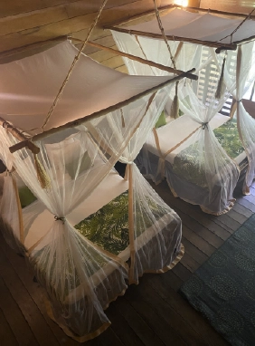 Amplia y confortable, la habitación superior triple es ideal para grupos o familias. cuenta con aire acondicionado por horarios, ventilador, baño privado y estilo amazónico.
Ver más
Superior Triple