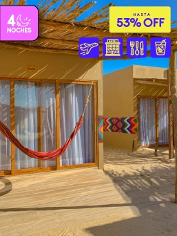 Hotel Wayira Beach – Bungalow Wayúu- La Guajira- Mega Ofertón- (4 Noches)
!Lo Quiero!
Reserva entre el 24 al 28 de octubre de 2025. Viaja entre el 24 de octubre de 2025 al 30 de junio de 2026 .
Hotel Wayira Beach – Bungalow Wayúu (La Guajira)