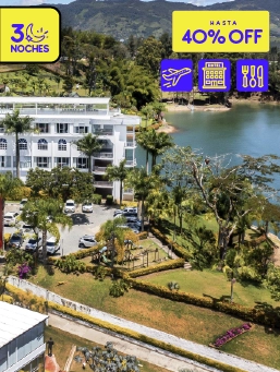 Hotel Los Recuerdos- Guatapé - Mega Ofertón- (3 Noches)
!Lo Quiero!
Reserva entre el 24 al 28 de octubre de 2025. Viaja entre el 24 de octubre de 2025 al 30 de junio de 2026 .
Hotel Los Recuerdos (Guatapé)