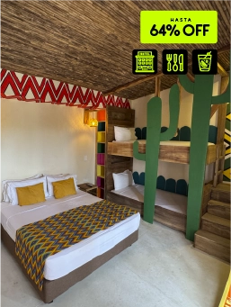 Hotel Wayira Beach - Bungalow Kids - La Guajira - Black November
!Lo Quiero!
Reserva ahora. Viaja entre el 6 de noviembre de 2025 al 26 de marzo de 2026.
Hotel Wayira Beach - Bungalow Kids - La Guajira