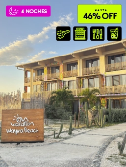 Hotel Wayira Beach - Bloque - La Guajira - Black November
!Lo Quiero!
Reserva ahora. Viaja entre el 6 de noviembre de 2025 al 26 de marzo de 2026.
Hotel Wayira Beach - Bloque - La Guajira