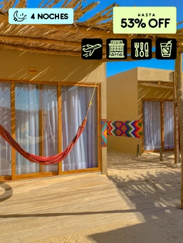 Hotel Wayira Beach - Bungalow Kids - La Guajira - Cyber Halloween (3 Noches)
!Lo Quiero!
Reserva ahora. Viaja entre el 01 de noviembre de 2025 al 26 de marzo de 2026.
Hotel Wayira Beach - Bungalow Kids (La Guajira)