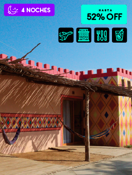 Hotel Wayira Beach – Bungalow Wayúu – La Guajira · Cyber Days
¡Lo Quiero!
Promoción válida del 4 al 10 de diciembre de 2025.
Wayira Beach – Bungalow Wayúu – La Guajira