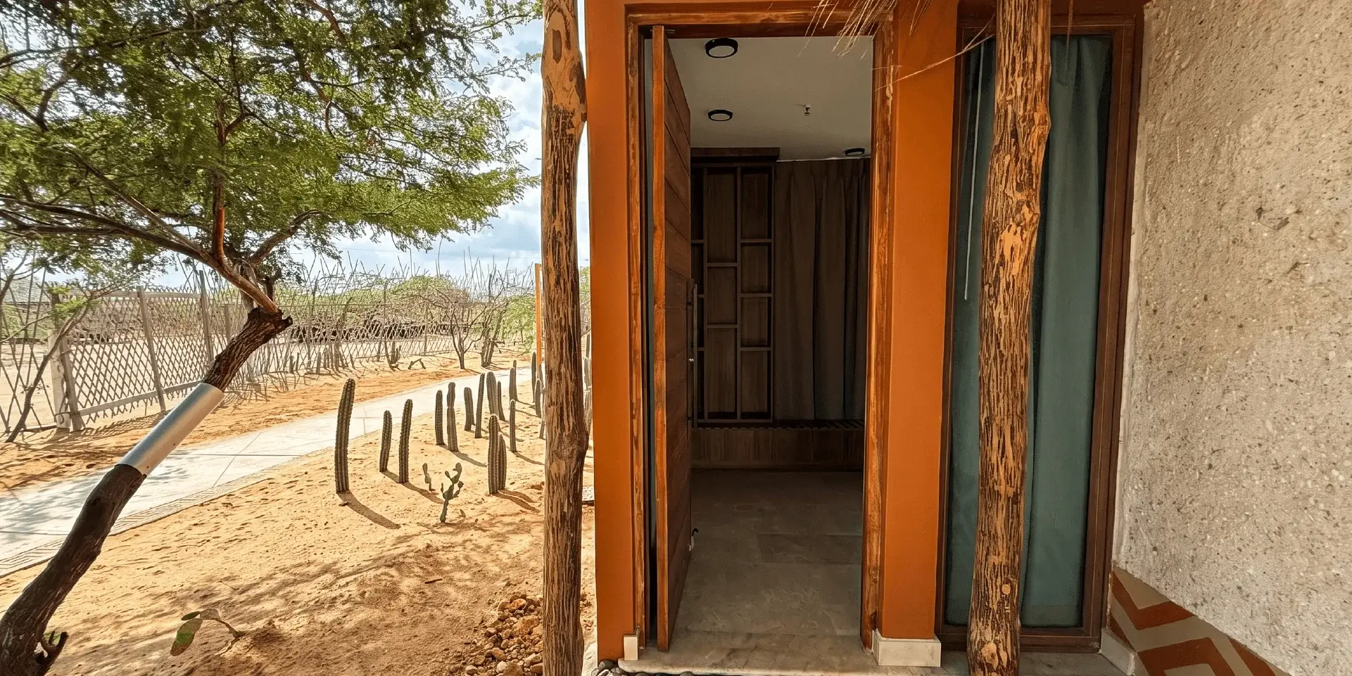 on-vacation-colombia-destino-la Guajira-Hotel Wayira Beach-Anasü entrada fachada-8