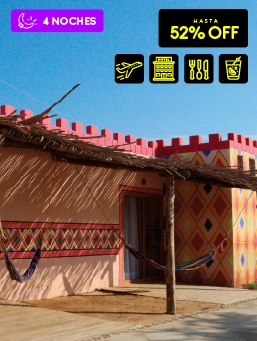 Hotel Wayira – Bungalow Kids - Guajira - Black Friday
!Lo Quiero!
5 Días 4 Noches. Alimentación completa + Cocteles. Viaja Nov 20/25 a Mar 26/26. No aplica Dic 20-Ene 15 ni festivos 2026. Incluye equipaje.
Wayira Bungalow Kids